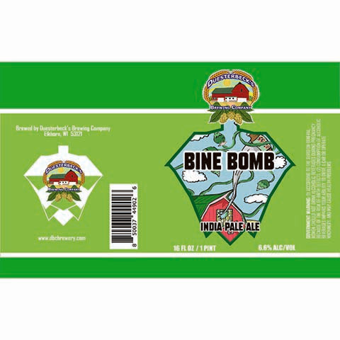 Duesterbeck's Bine Bomb IPA by Duesterbeck's Brewing Company, beer label