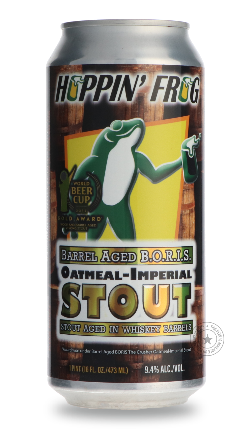 Barrel Aged B.O.R.I.S. by Hoppin' Frog, beer label