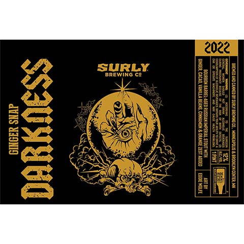 Surly Ginger Snap Imperial Stout 2022 by Surly Brewing Company, beer label