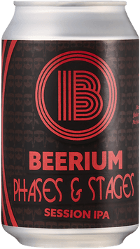 Phases and Stages by Beerium Kraftölsbryggeri, beer label
