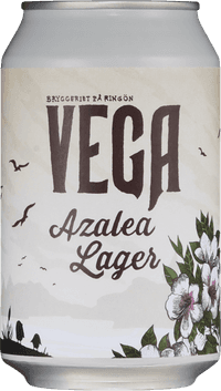Azalea lager by Vega Bryggeri, beer label