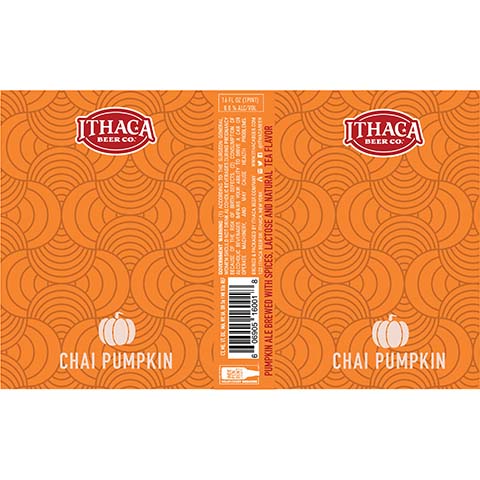 Ithaca Chai Pumpkin Ale by Ithaca Beer Co, beer label