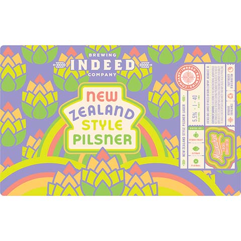 Indeed New Zealand-Style Pilsner by Indeed Brewing Co, beer label