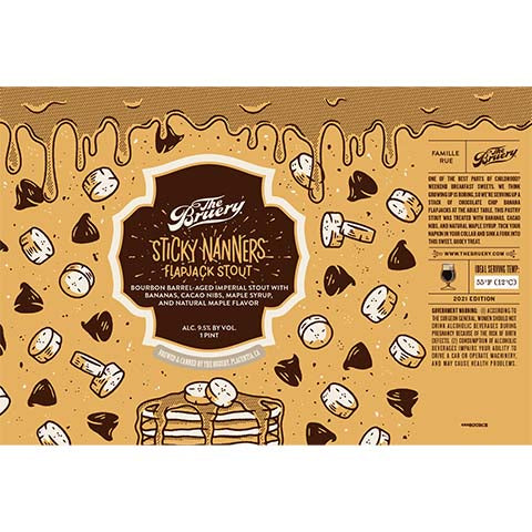 Bruery Sticky Nanners Flapjack Stout by The Bruery, beer label
