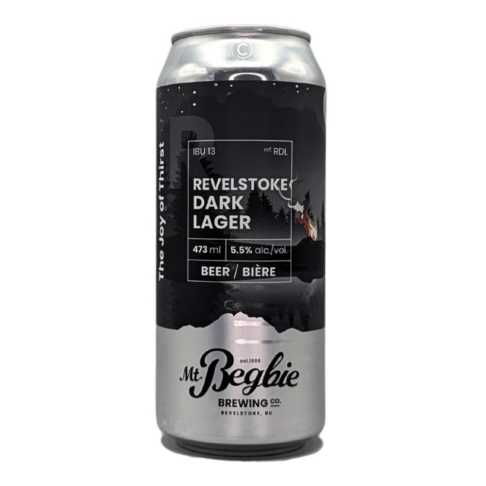 Revelstoke Dark Lager by Mt. Begbie Brewing Company, beer label