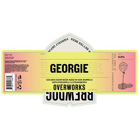 Brewdog Overworks Georgie Golden Sour Ale by BrewDog, beer label