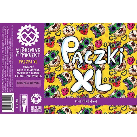 The Brewing Projekt Paczki Fruit Filled Donut XL Sour Ale by The Brewing Projekt, beer label