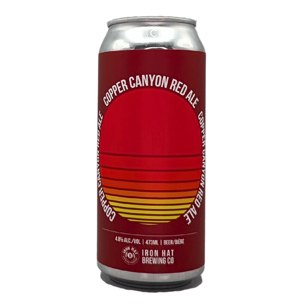 Copper Canyon Amber Ale by Iron Hat Brewing Company, beer label
