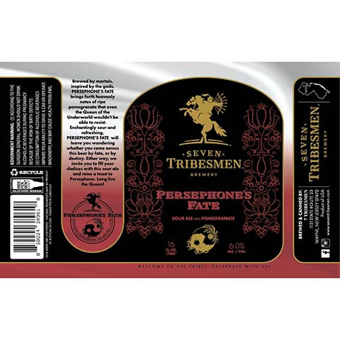 Seven Tribesmen Persephone's Fate Sour Ale by 7 Tribesmen, beer label