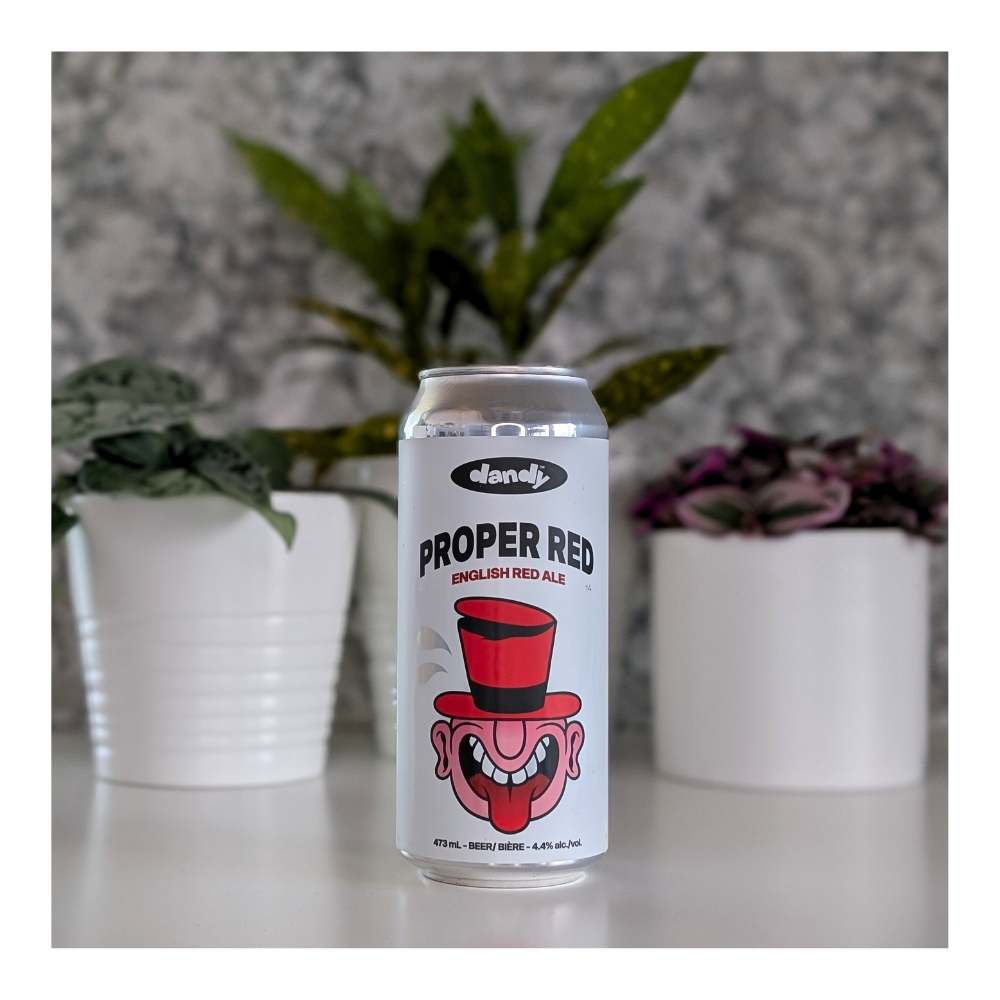 Proper Red English-style Red Ale by The Dandy Brewing Company, beer label