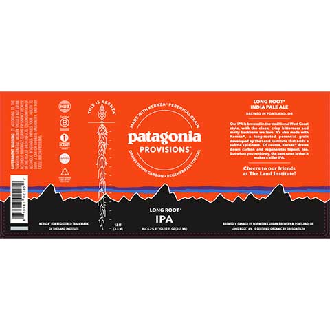 Hopworks Urban Brewery Patagonia Provisions IPA by Hopworks Urban Brewery, beer label