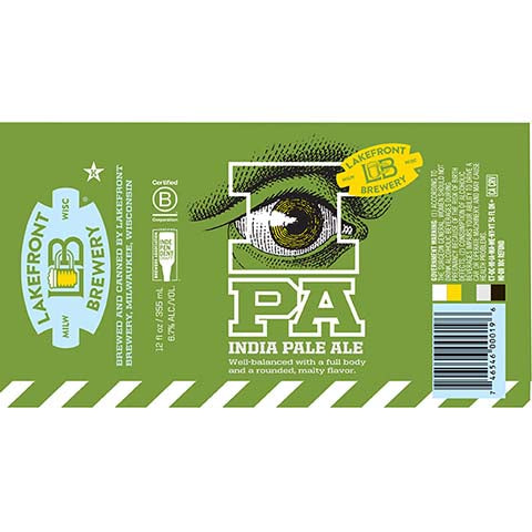 Ipa by Lakefront Brewery Inc, beer label