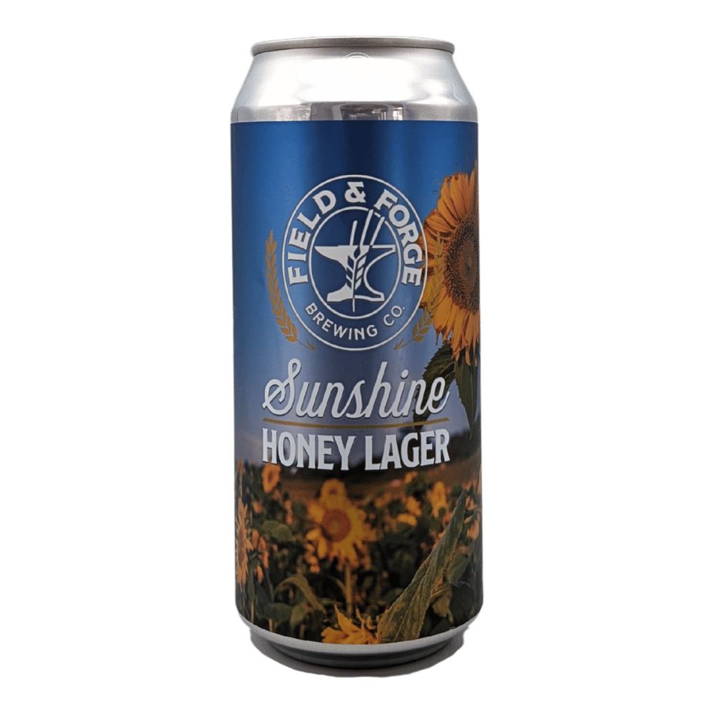 Sunshine Honey Lager by Field & Forge Brewing Co., beer label