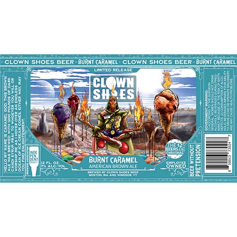 Clown Shoes Burnt Caramel Brown Ale by Clown Shoes, beer label