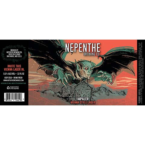 Nepenthe Impaler Vienna Style Lager by Nepenthe Brewing Co., beer label