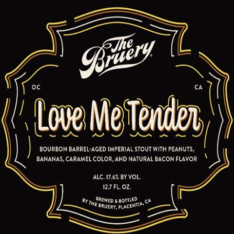 Bruery Love Me Tender Imperial Stout by The Bruery, beer label