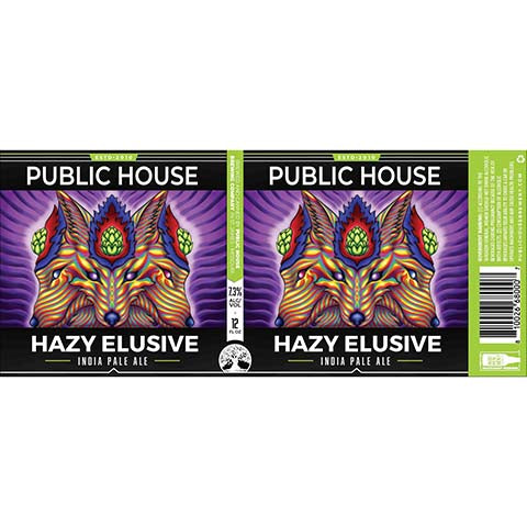 Public House Hazy Elusive IPA by Public House Brewing Co, beer label