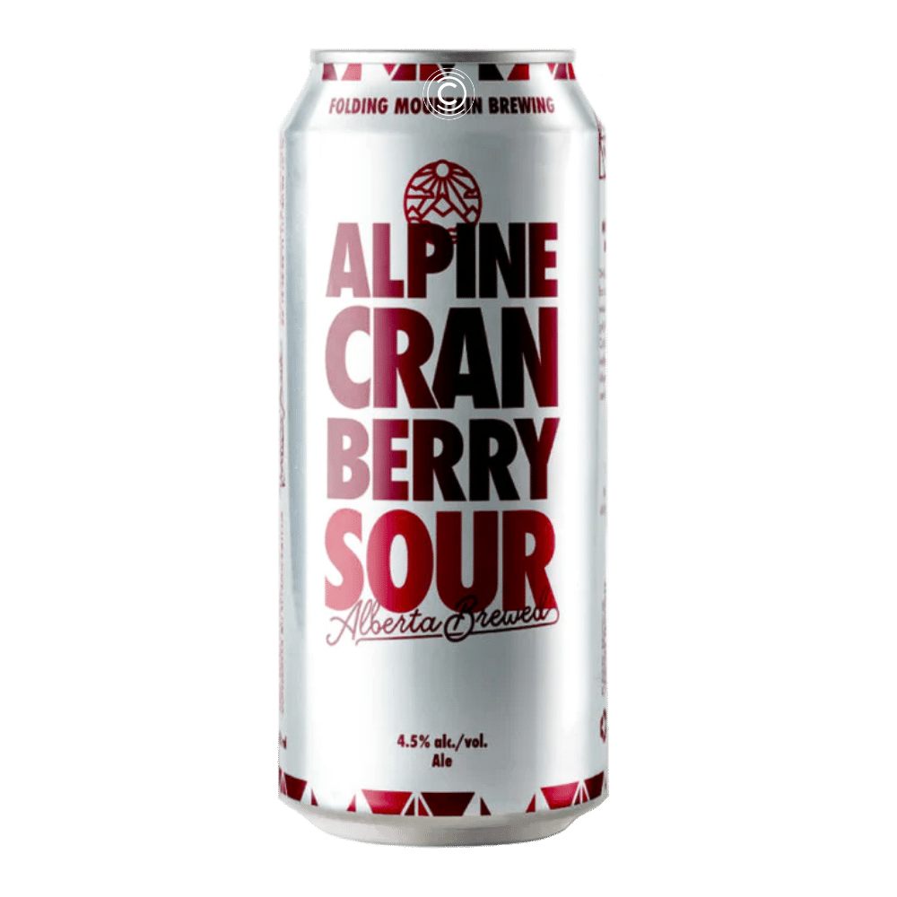 Alpine Cranberry Sour by Folding Mountain Brewing, beer label