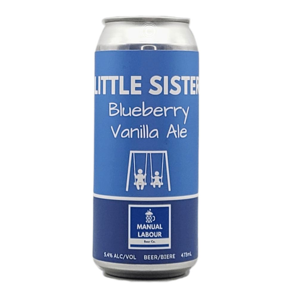 Little Sister Blueberry Vanilla Wheat Ale by Manual Labour Beer Co., beer label