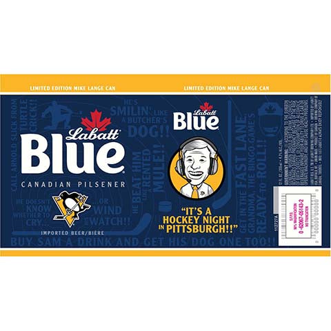 Labatt Blue Canadian Pilsener by Labatt Brewing Company, beer label