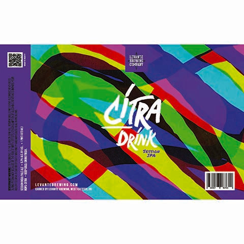 Levante Citra Drink Session IPA by Levante Brewing Company, beer label