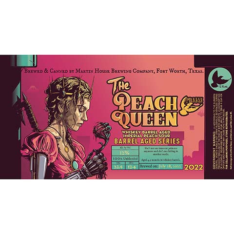 Martin House The Peach Queen Imperial Peach Sour by Martin House Brewing Company, beer label