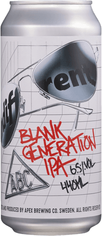 Blank Generation by Apex Brewery, beer label