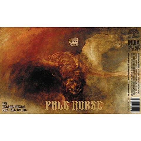 Ghost Town Pale Horse IPA by Ghost Town Brewing, beer label