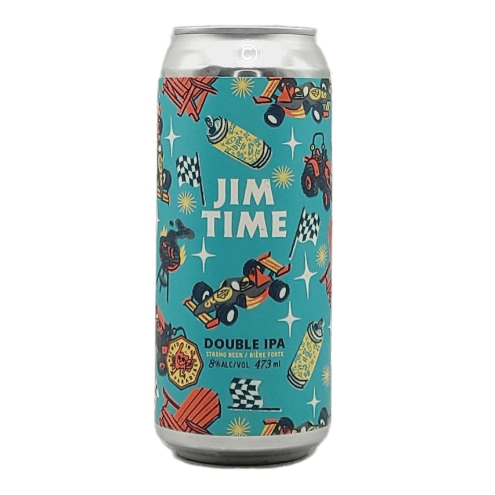Jim Time Hazy Double IPA by Banished Brewing Limited, beer label