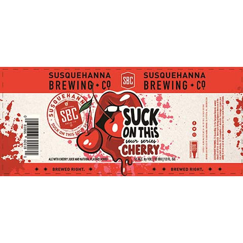 Susquehanna Suck On This Sour Series Cherry by Susquehanna Brewing Co, beer label