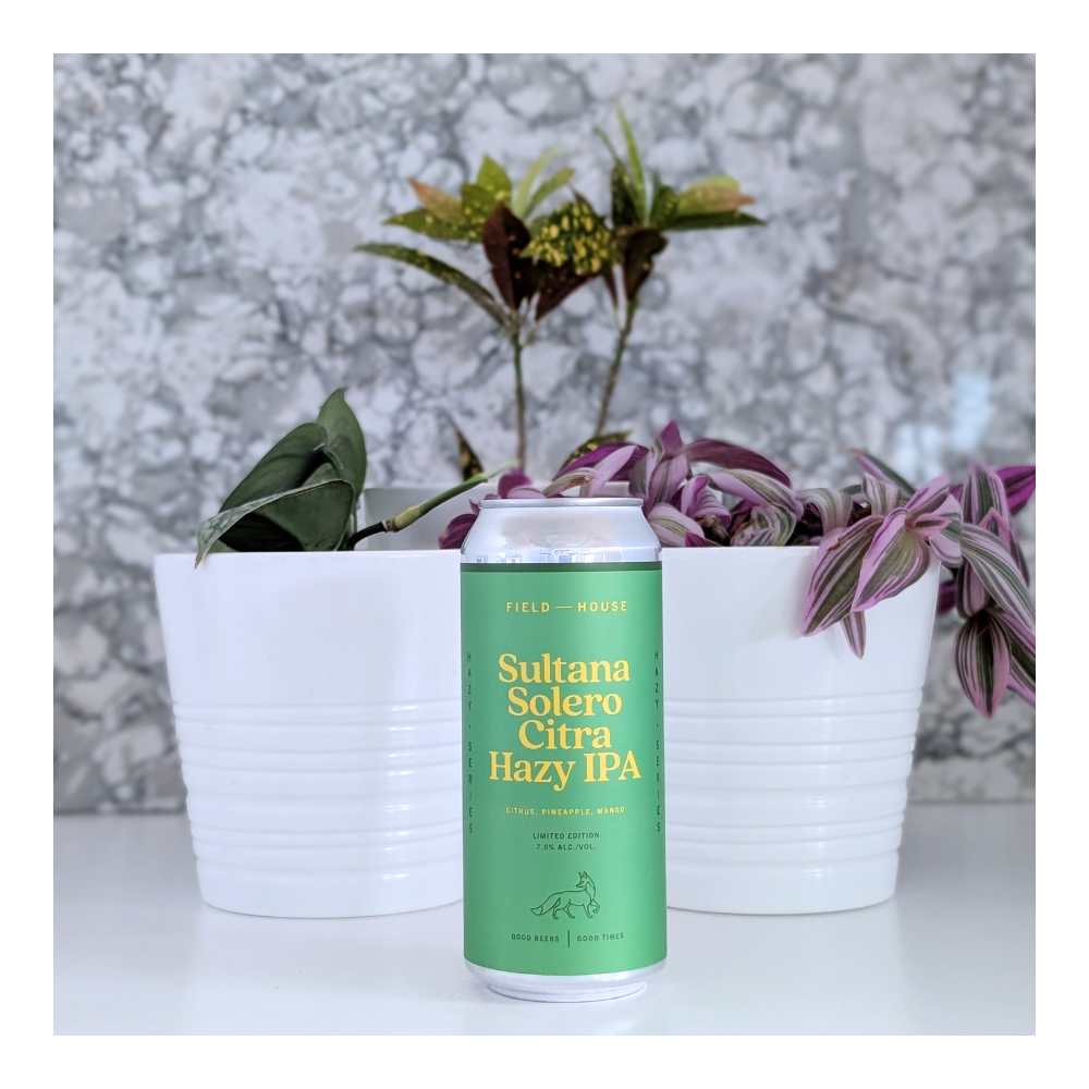 Sultana Solero Citra Hazy IPA by Field House Brewing Co., beer label