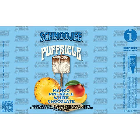 Imprint Schmoojee Puffsicle Mango Pineapple White Chocolate by Imprint Beer Company, beer label