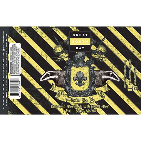 Great South Bay Platform 25 3/4 Butterscotch Ale by Great South Bay Brewery, beer label