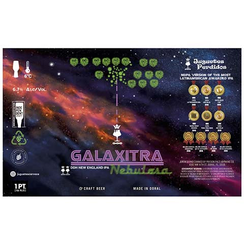 Prision Pals Galaxitra DDH New England IPA by Prision Pals Brewing Co., beer label