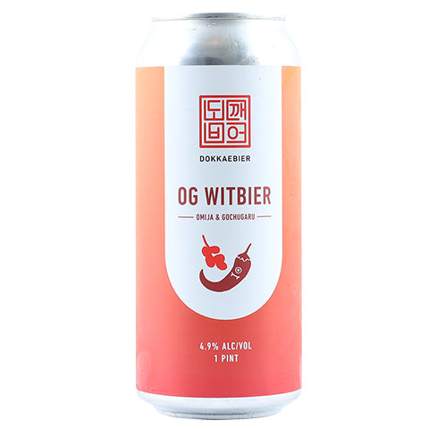 Dokkaebier OG Witbier (Omija & Gochugaru) by Dokkaebier, beer label