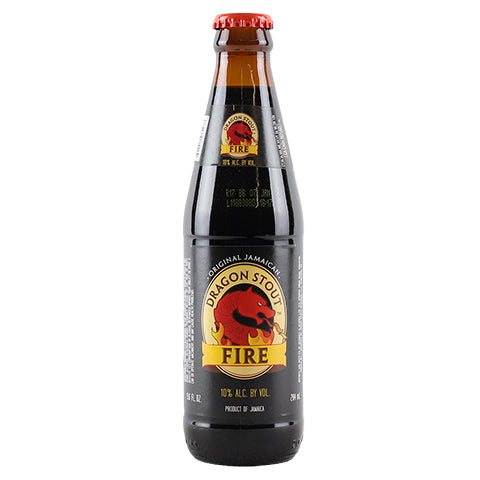 Desnoes & Geddes Dragon Stout FIRE by Dorchester Brewing Company, beer label