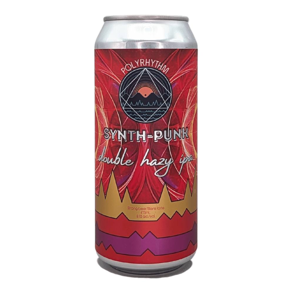 Synth-Punk Hazy Double IPA by Polyrhythm Brewing, beer label