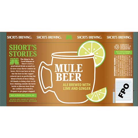 Short's Brew Mule Beer by Short's Brewing Co, beer label