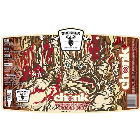 Drekker Chonk Raspberry Rice Pudding Sundae Sour by Drekker Brewing Company, beer label