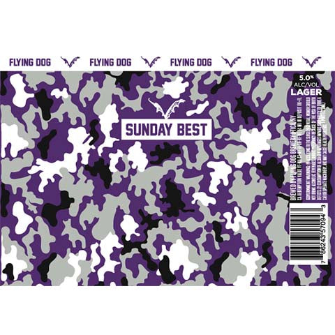 Flying Dog Sunday Best Lager by Flying Dog Brewery, beer label