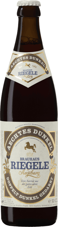 Brauerei S.Riegele Aechtes Dunkel by Brauerei S.Riegele Inh. Riegele KG, beer label