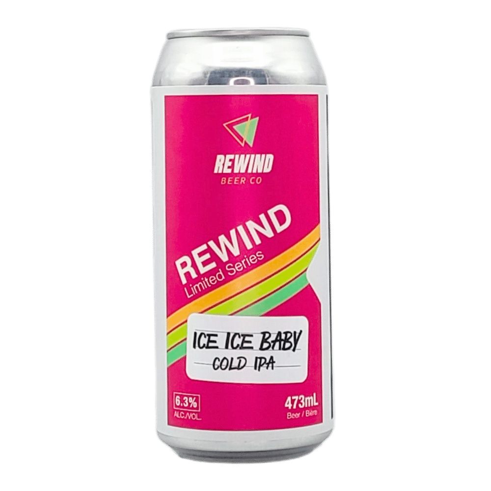 Ice Ice Baby Cold IPA by Rewind Beer Co., beer label
