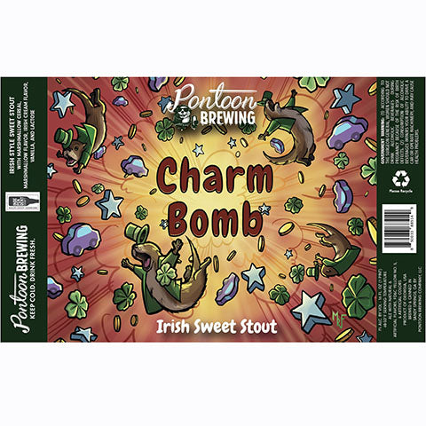 Pontoon Charm Bomb Irish Sweet Stout by Pantoon Brewing, beer label