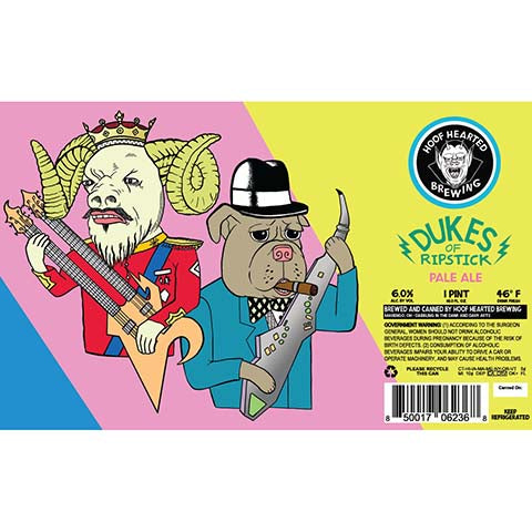 Hoof Hearted Dukes of Ripstick Pale Ale by Hoof Hearted Brewing, beer label