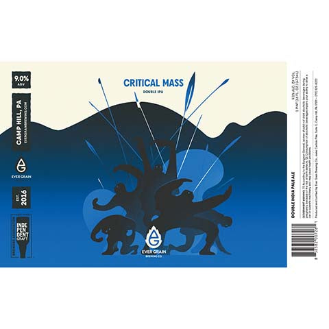 Ever Grain Critical Mass DIPA by Ever Grain Brewing Co, beer label