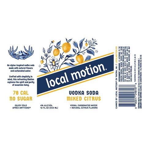 Local Motion Vodka Soda Mixed Citrus by Local Motion, beer label