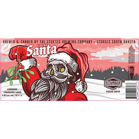 Sturgis Santa Kissing Lager by Sturgis Brewing Company, beer label