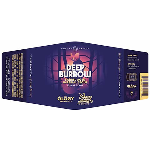Ology Deep Burrow Barrel-Aged Imperial Stout by Ology Brewing Co, beer label