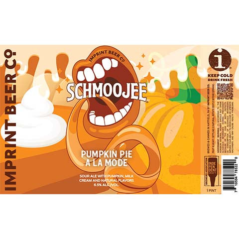 Imprint Schmoojee Pumpkin Pie A La Mode Sour by Imprint Beer Company, beer label