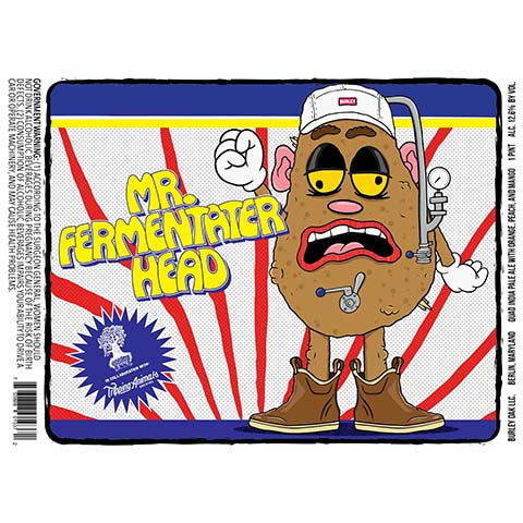 Burley Oak Mr. Fermentater Head Quad IPA by Burley Oak Craft Brewery, beer label